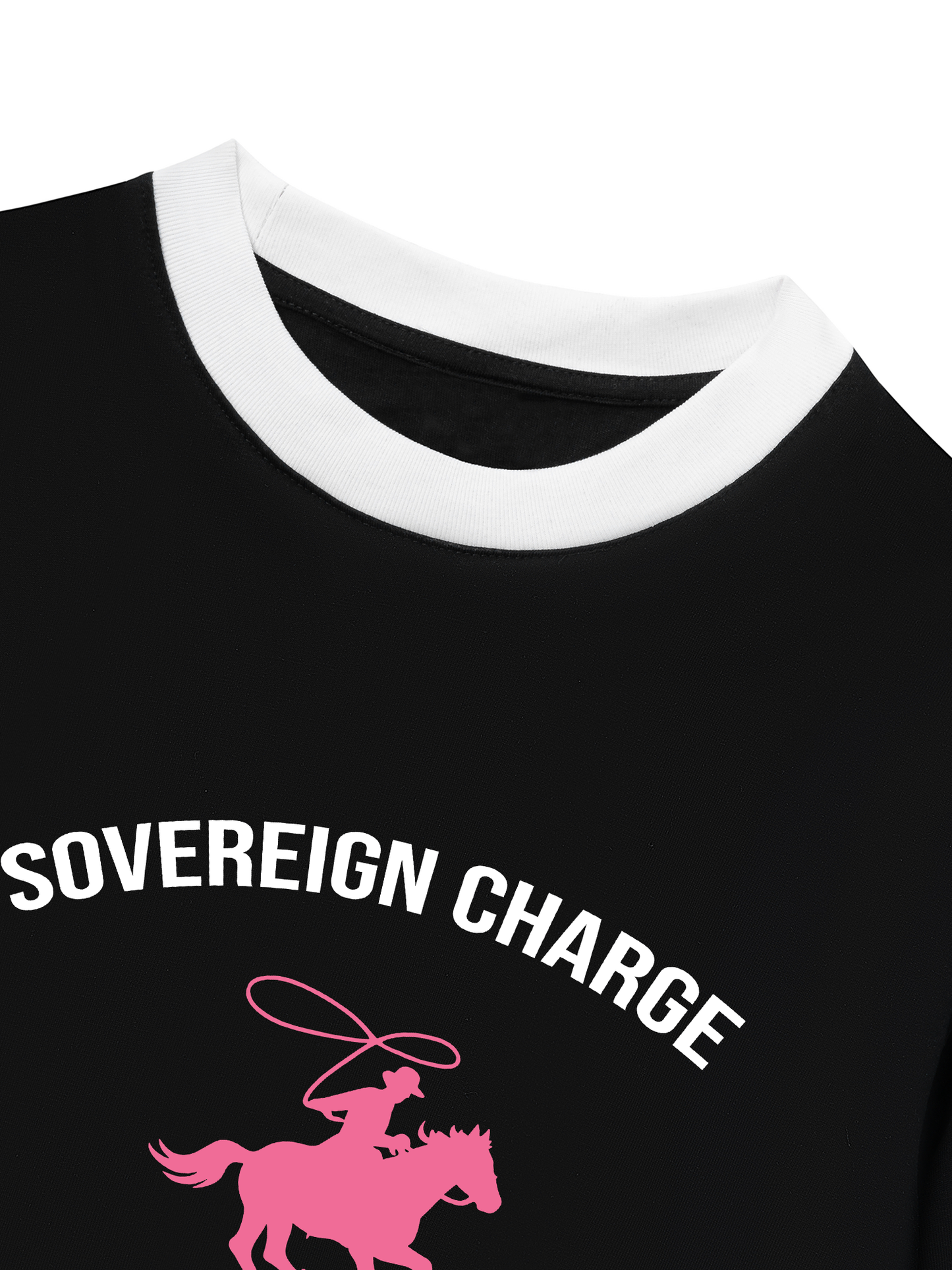 Áo Thun Ringer Relaxed Fit SOVERREIGN CHARGE PINK HORSE