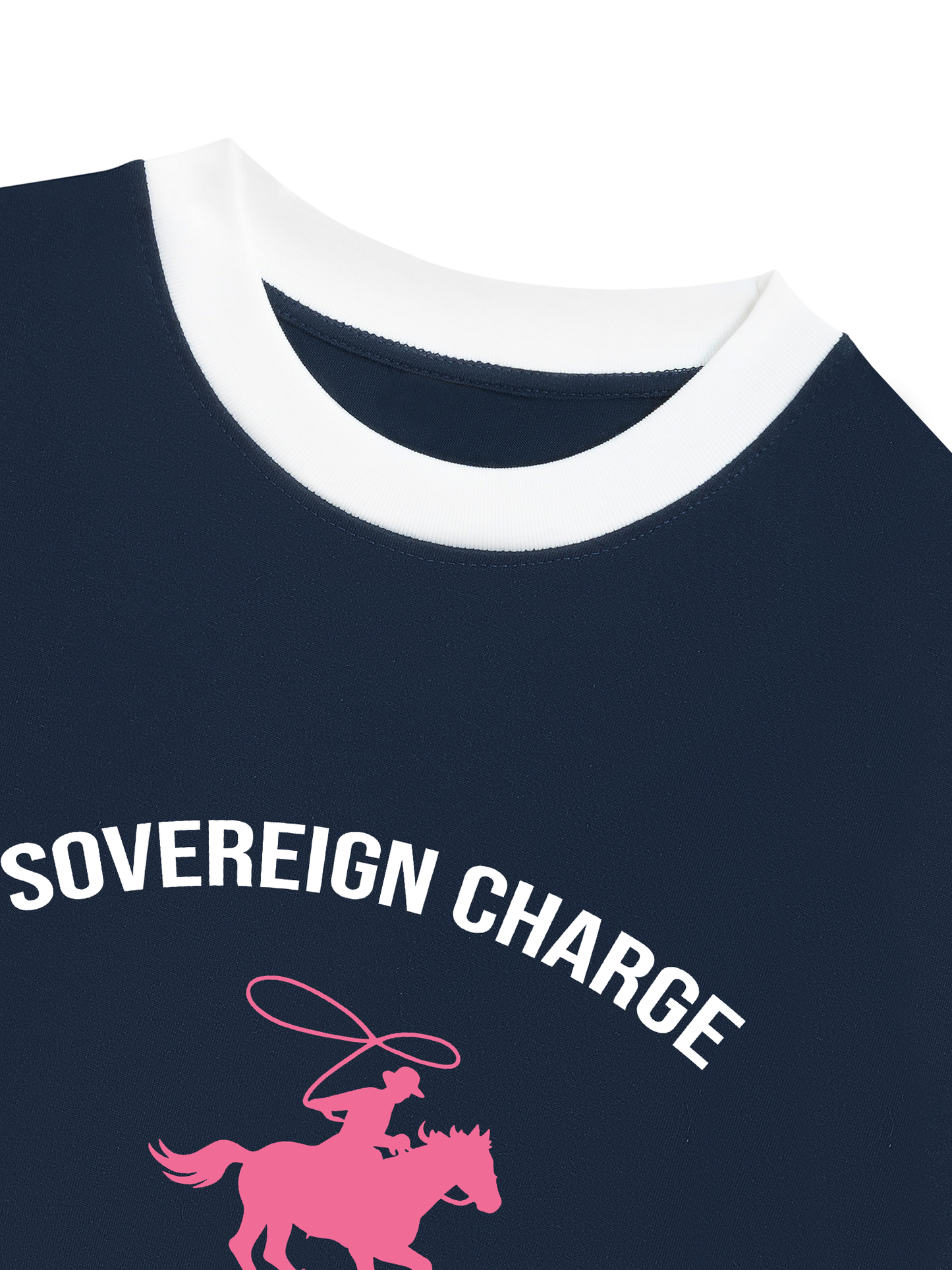 Áo Thun Ringer Relaxed Fit SOVERREIGN CHARGE PINK HORSE