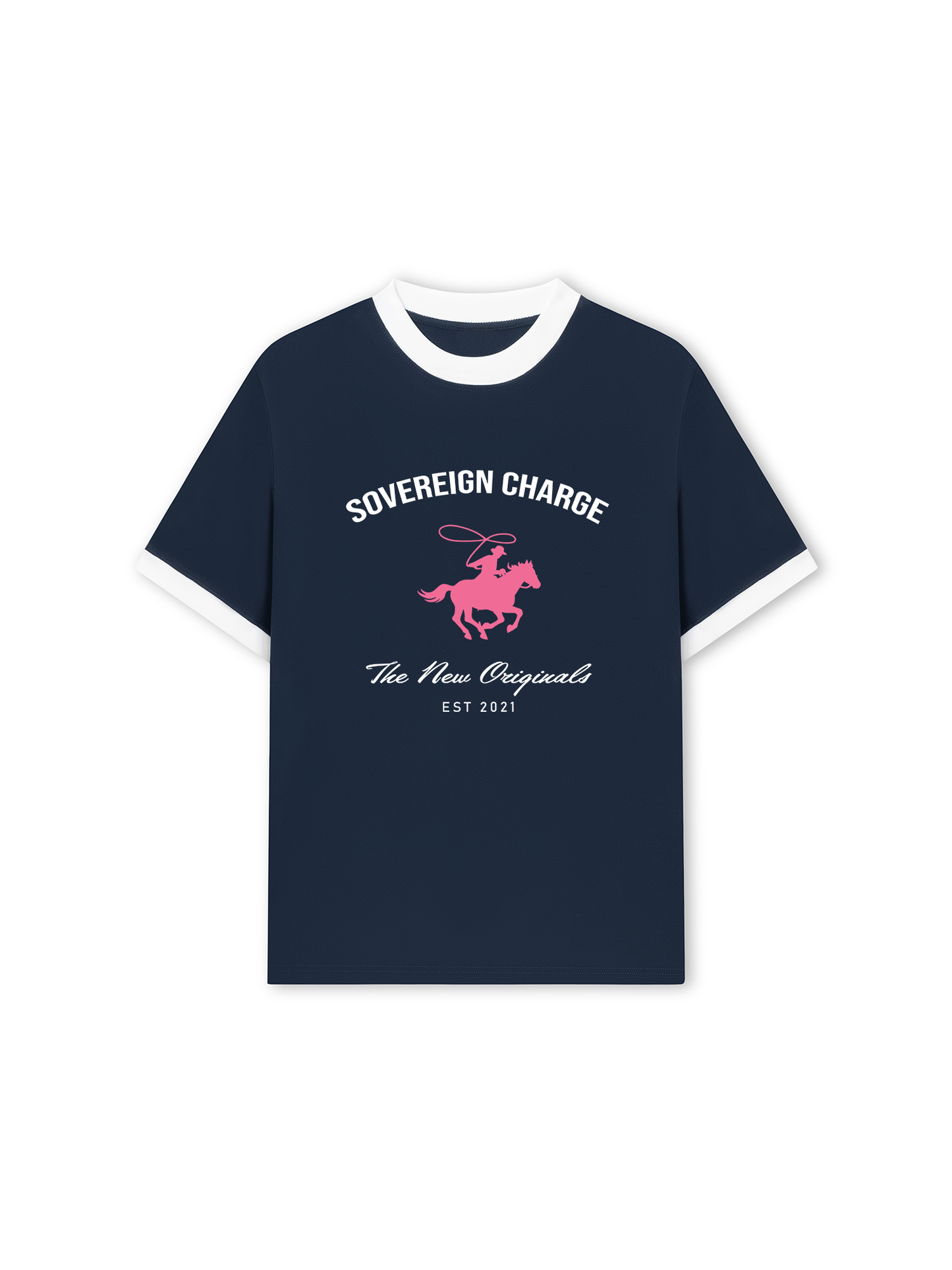 Áo Thun Ringer Relaxed Fit SOVERREIGN CHARGE PINK HORSE