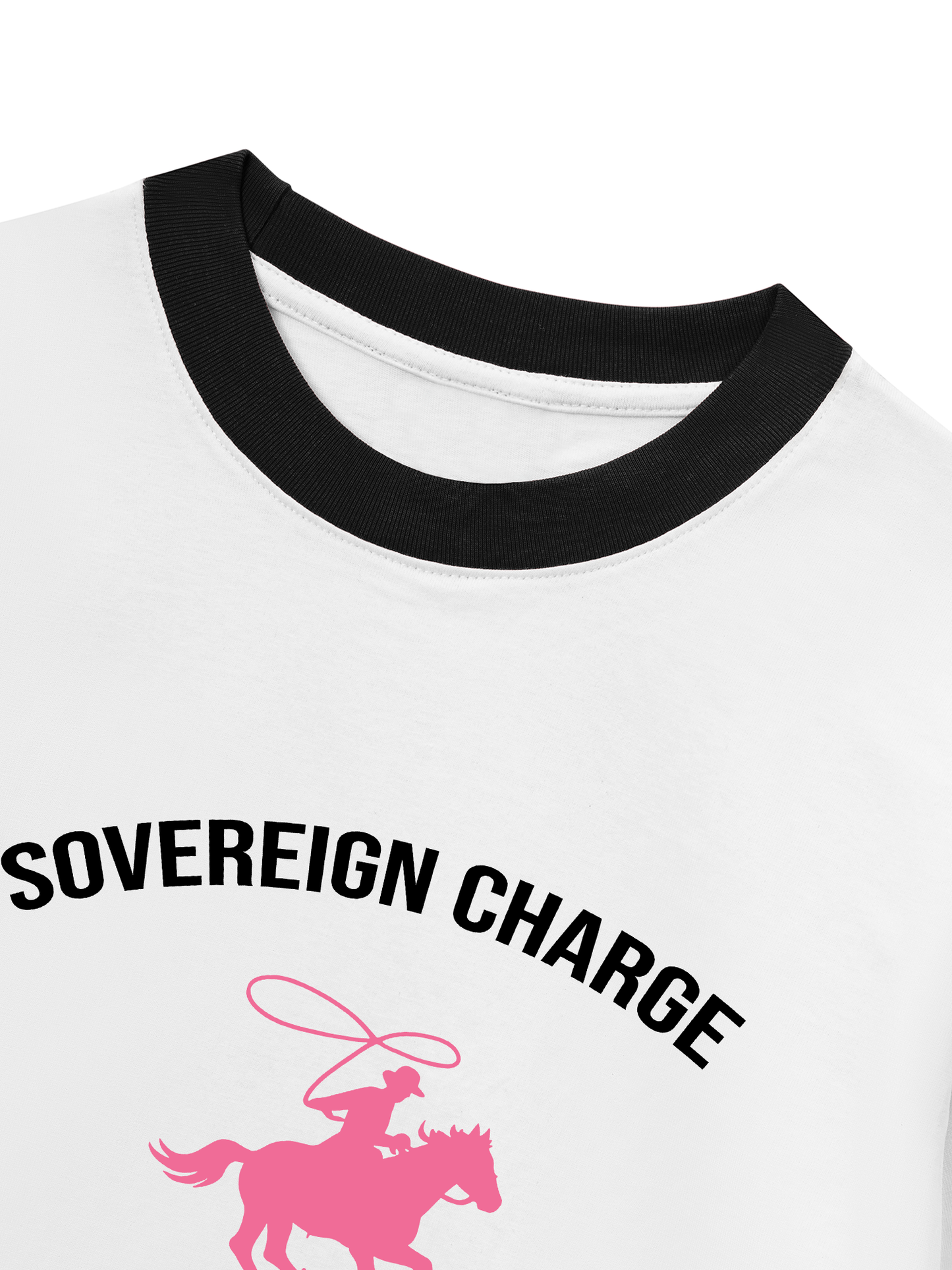 Áo Thun Ringer Relaxed Fit SOVERREIGN CHARGE PINK HORSE