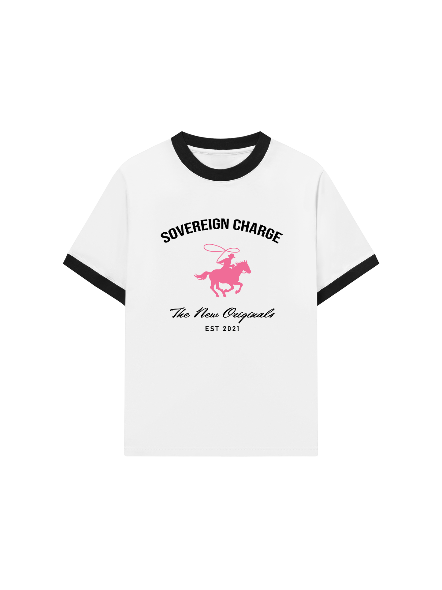 Áo Thun Ringer Relaxed Fit SOVERREIGN CHARGE PINK HORSE