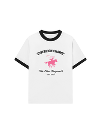 Áo Thun Ringer Relaxed Fit SOVERREIGN CHARGE PINK HORSE