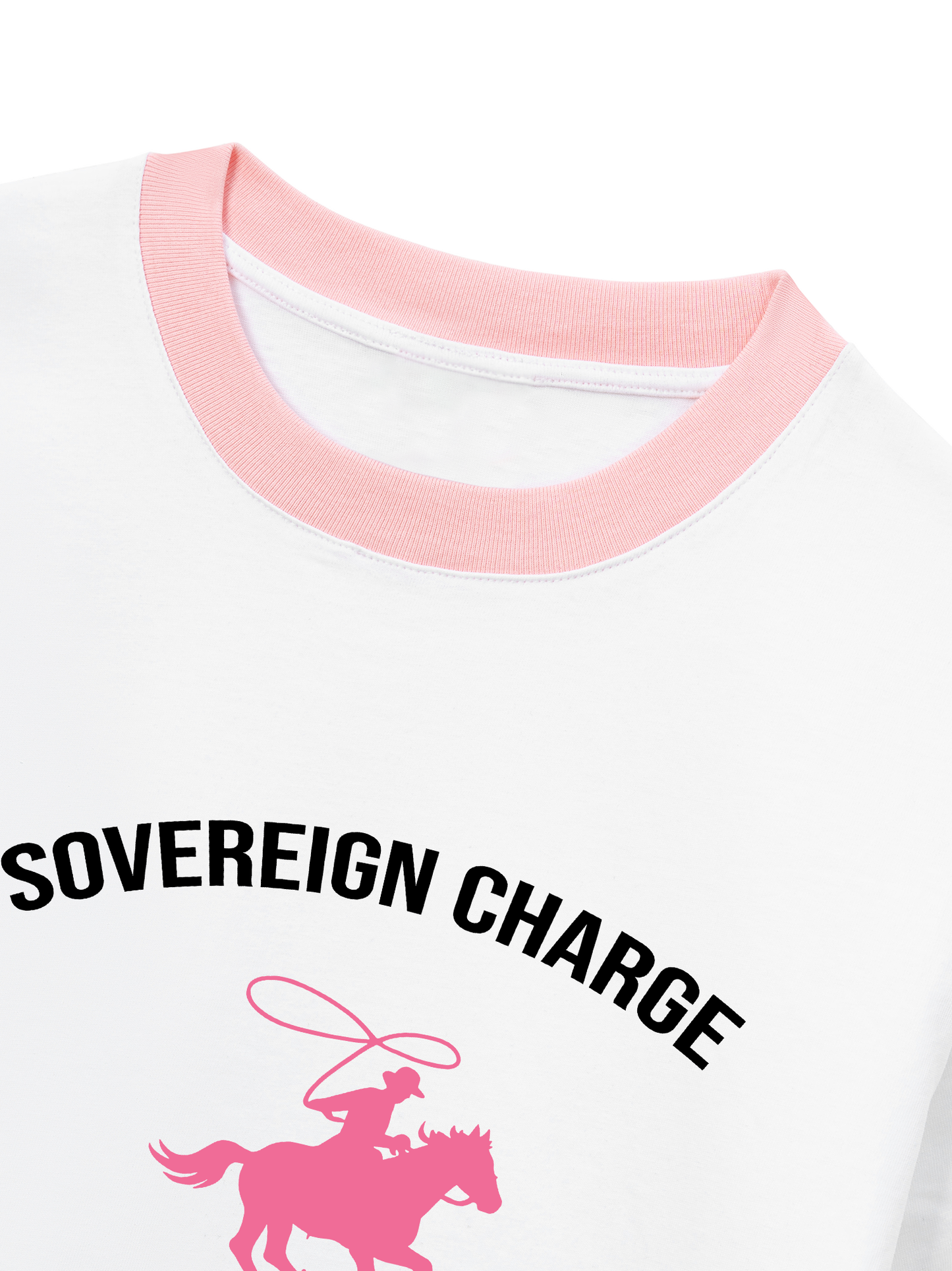 Áo Thun Ringer Relaxed Fit SOVERREIGN CHARGE PINK HORSE