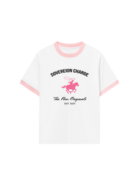 Áo Thun Ringer Relaxed Fit SOVERREIGN CHARGE PINK HORSE