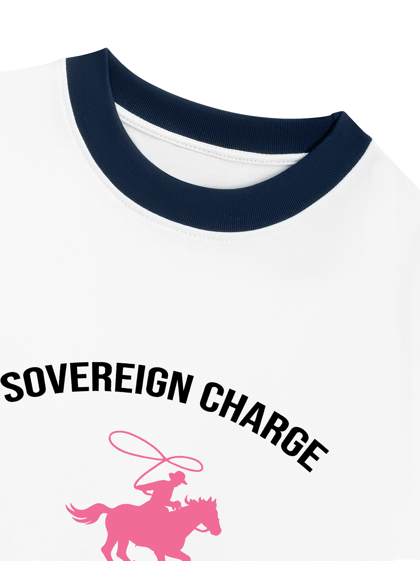 Áo Thun Ringer Relaxed Fit SOVERREIGN CHARGE PINK HORSE