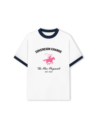 Áo Thun Ringer Relaxed Fit SOVERREIGN CHARGE PINK HORSE