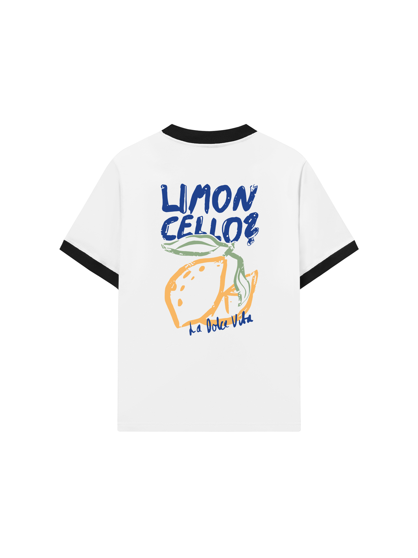 Áo Thun Ringer Relaxed Fit Blue And Yellow Limon Cello