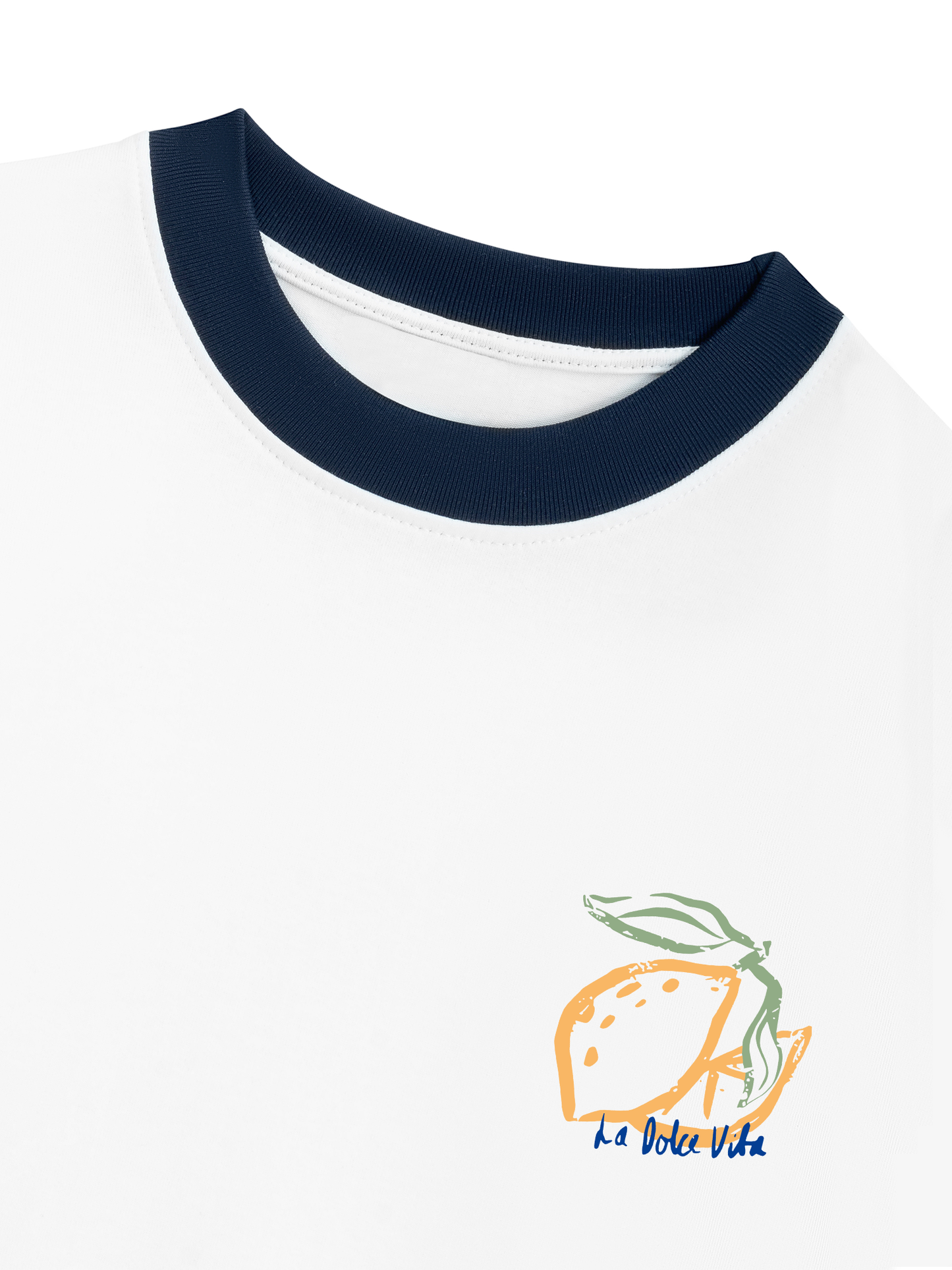 Áo Thun Ringer Relaxed Fit Blue And Yellow Limon Cello