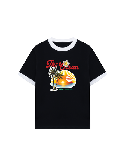 Áo Thun Ringer Relaxed Fit The Ocean