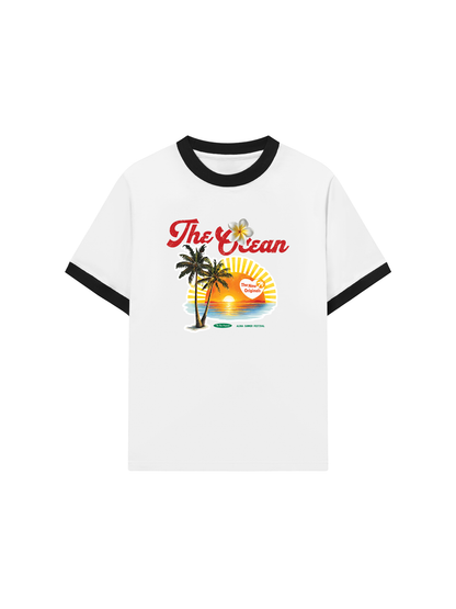 Áo Thun Ringer Relaxed Fit The Ocean
