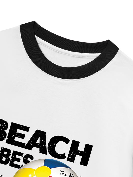 Áo Thun Ringer Relaxed Fit Beach Vibes