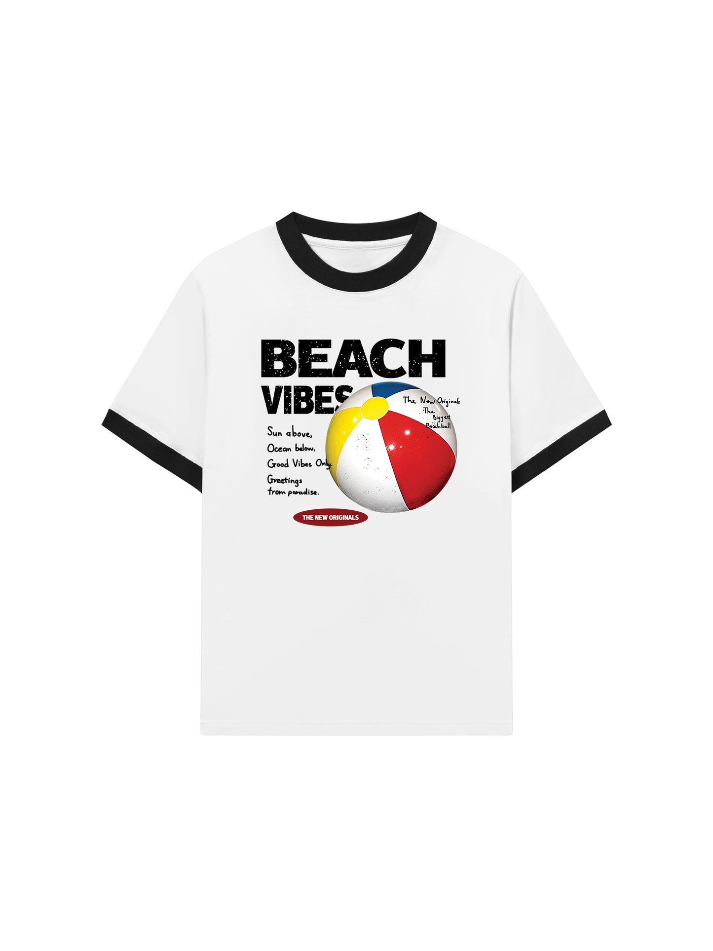 Áo Thun Ringer Relaxed Fit Beach Vibes