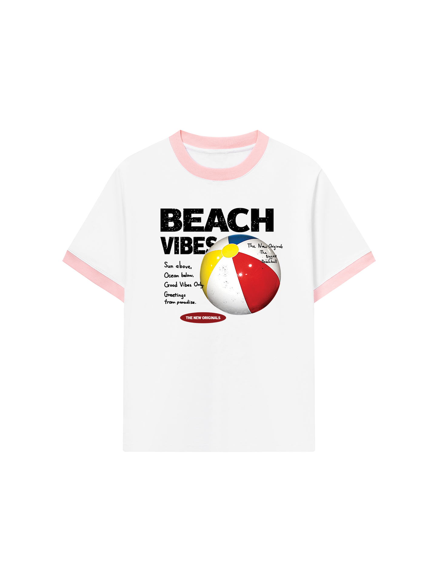 Áo Thun Ringer Relaxed Fit Beach Vibes