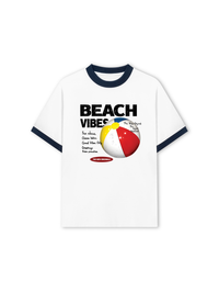 Áo Thun Ringer Relaxed Fit Beach Vibes