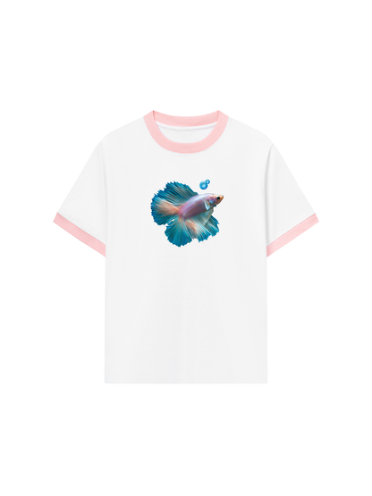 Áo Thun Ringer Relaxed Fit Princess Fish