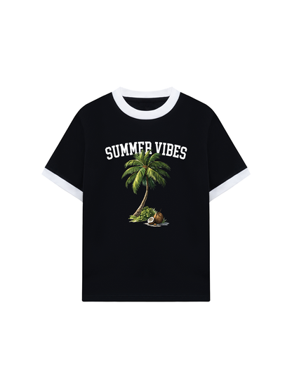 Áo Thun Ringer Relaxed Fit Summer Vibes Coconut