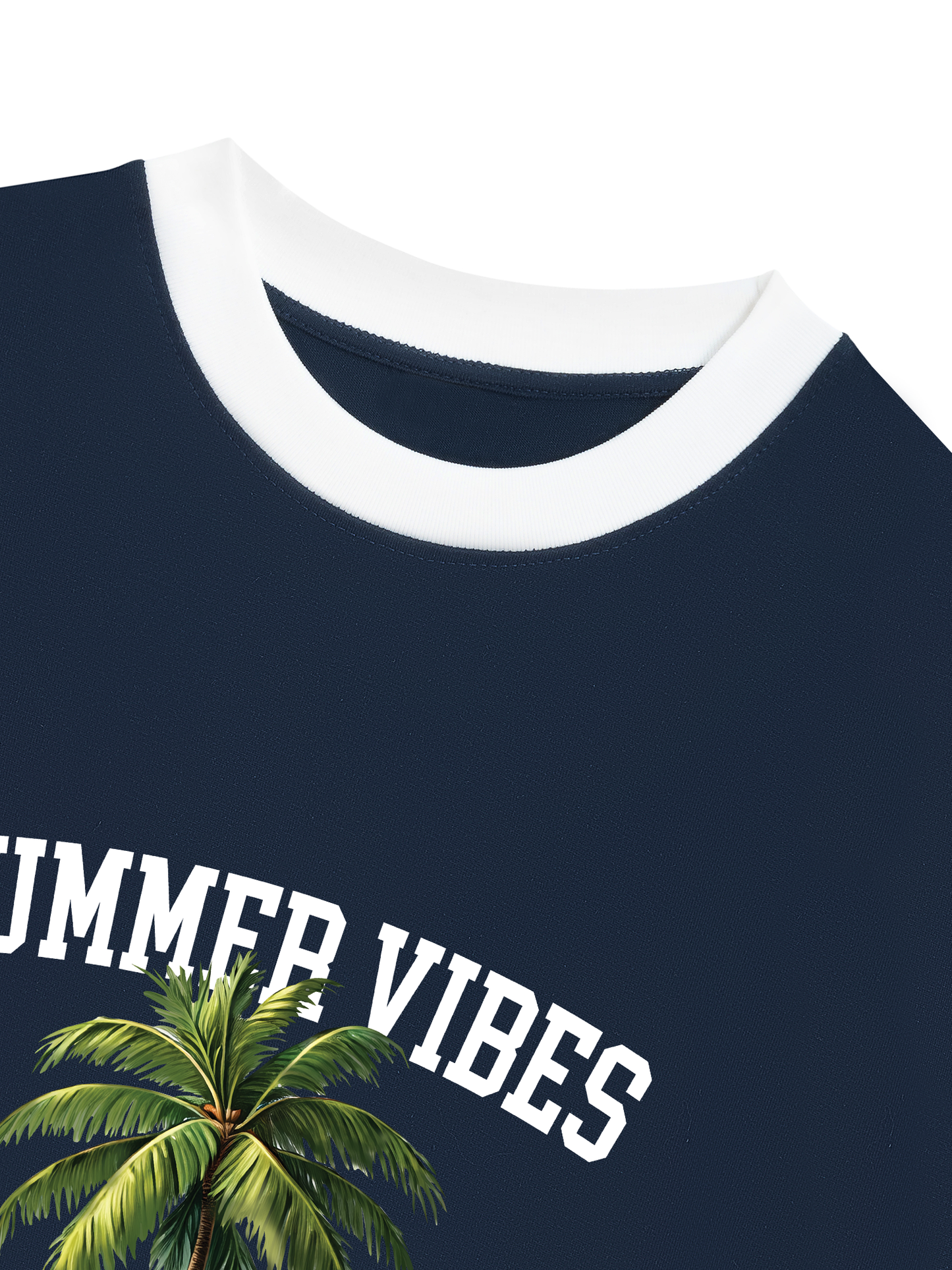 Áo Thun Ringer Relaxed Fit Summer Vibes Coconut