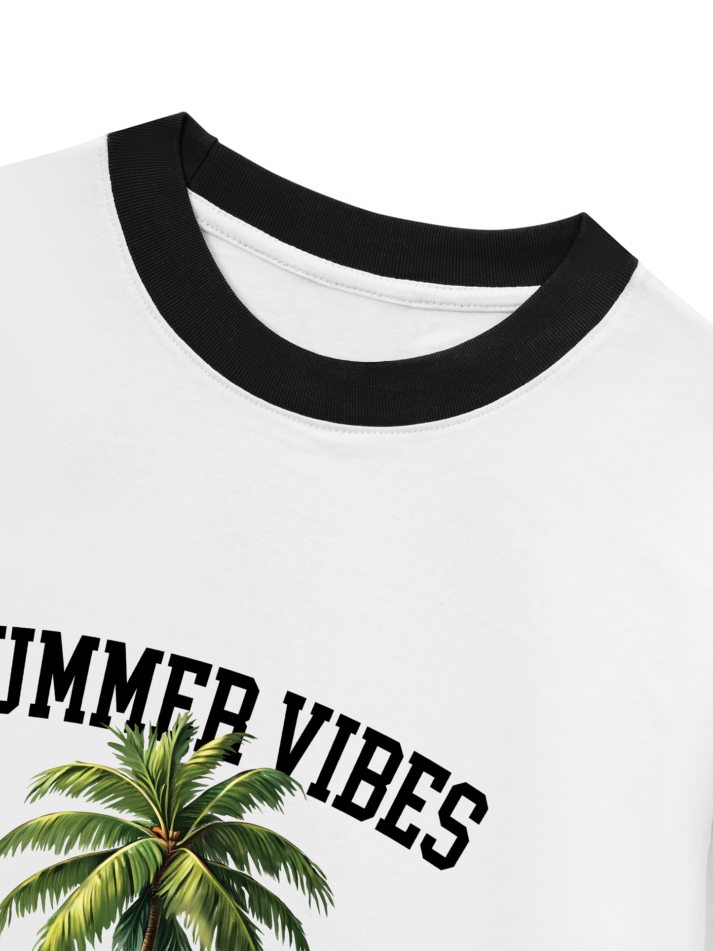 Áo Thun Ringer Relaxed Fit Summer Vibes Coconut