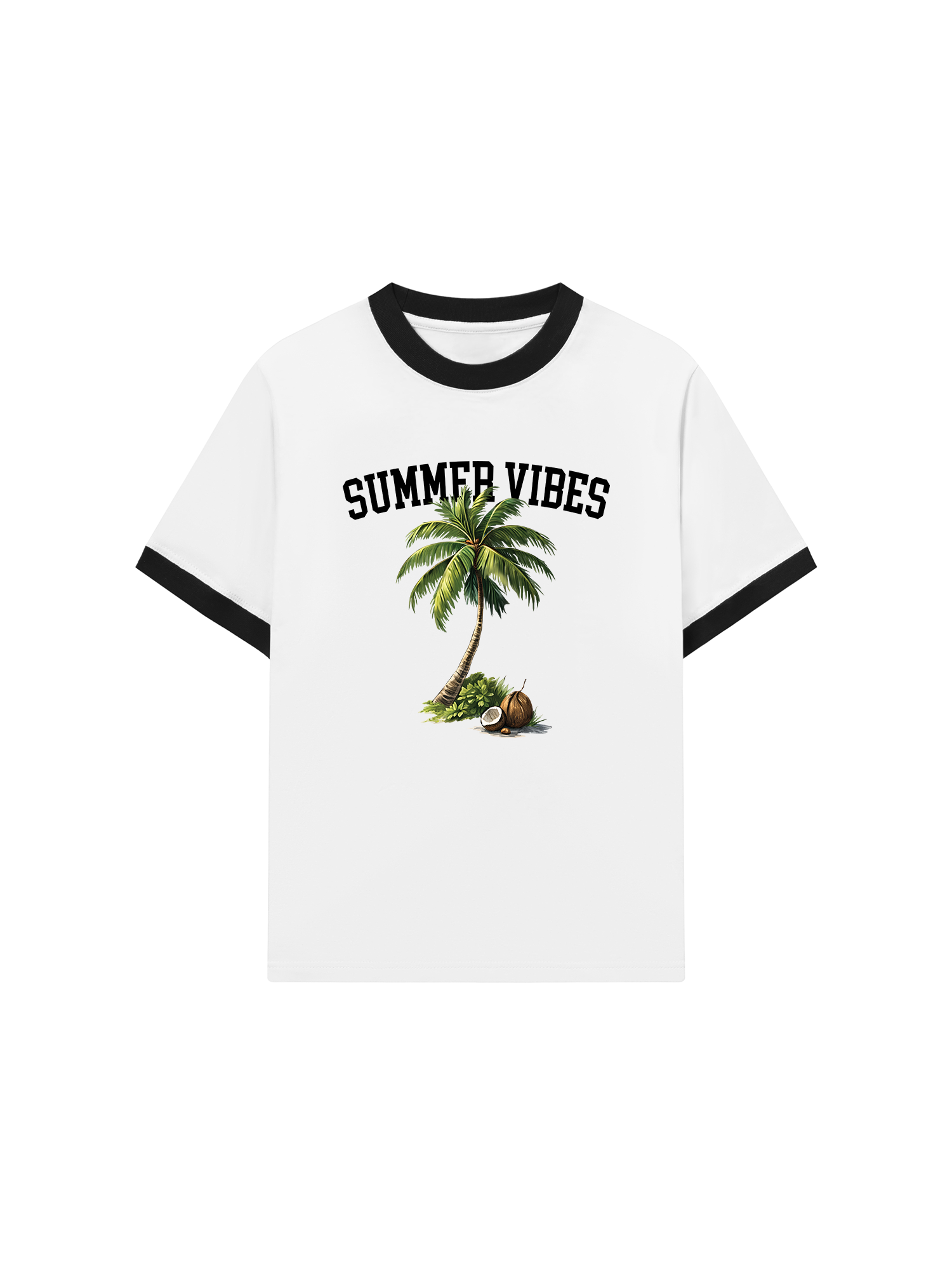 Áo Thun Ringer Relaxed Fit Summer Vibes Coconut