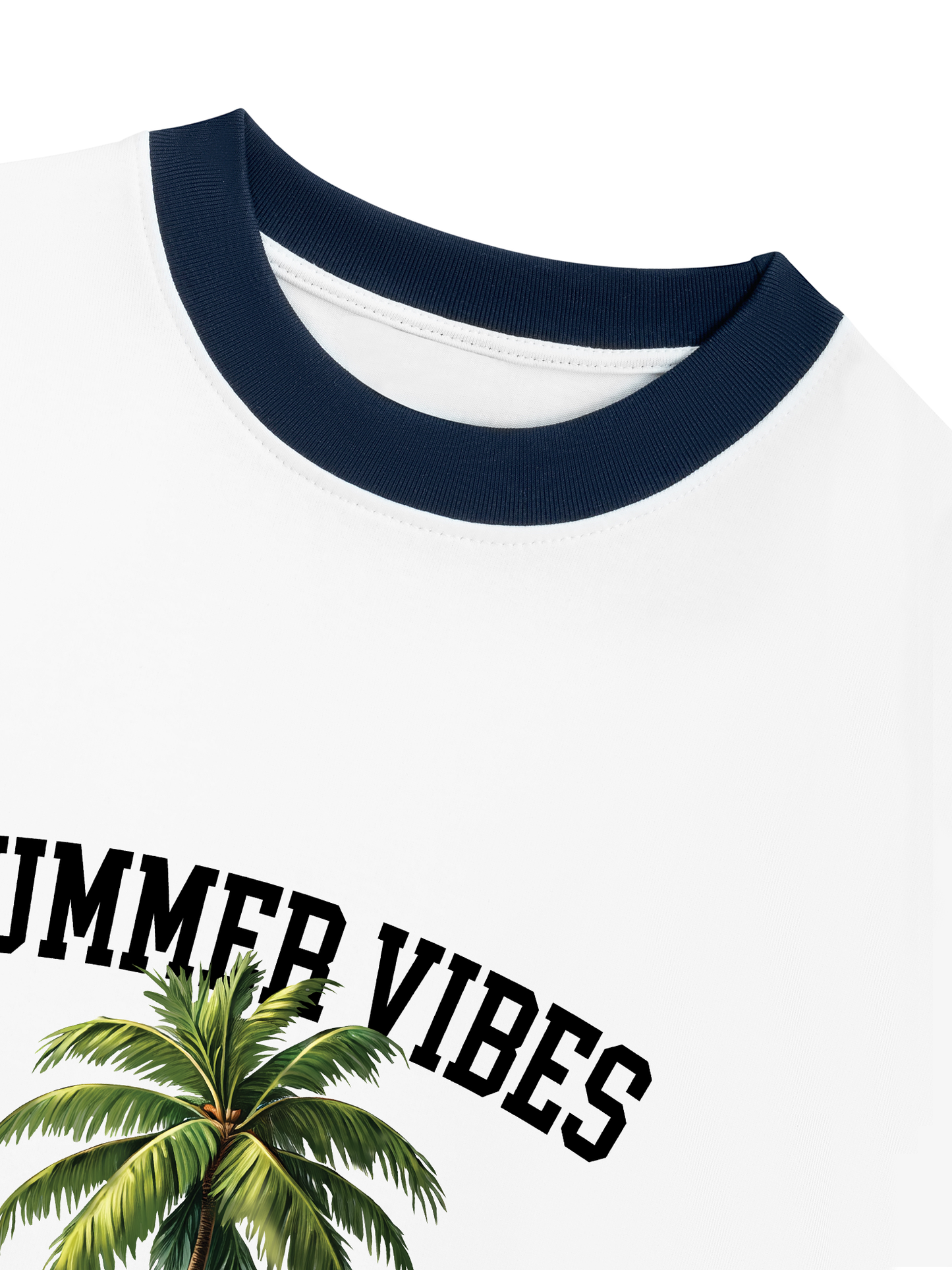 Áo Thun Ringer Relaxed Fit Summer Vibes Coconut