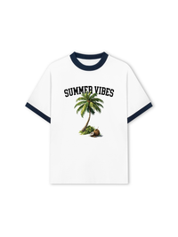 Áo Thun Ringer Relaxed Fit Summer Vibes Coconut