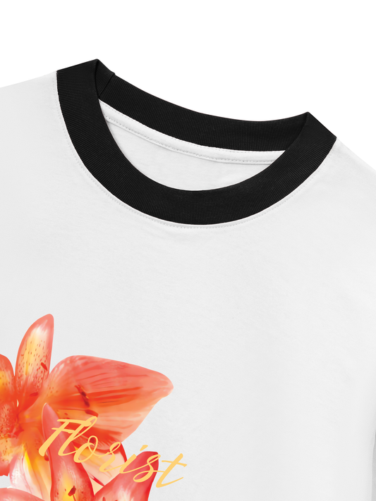 Áo Thun Ringer Relaxed Fit Summer Florist