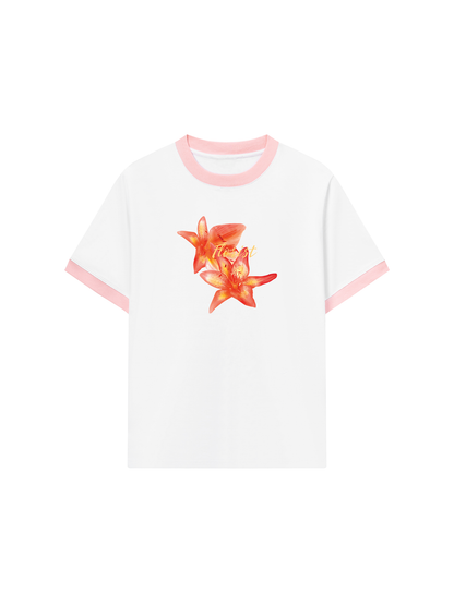 Áo Thun Ringer Relaxed Fit Summer Florist