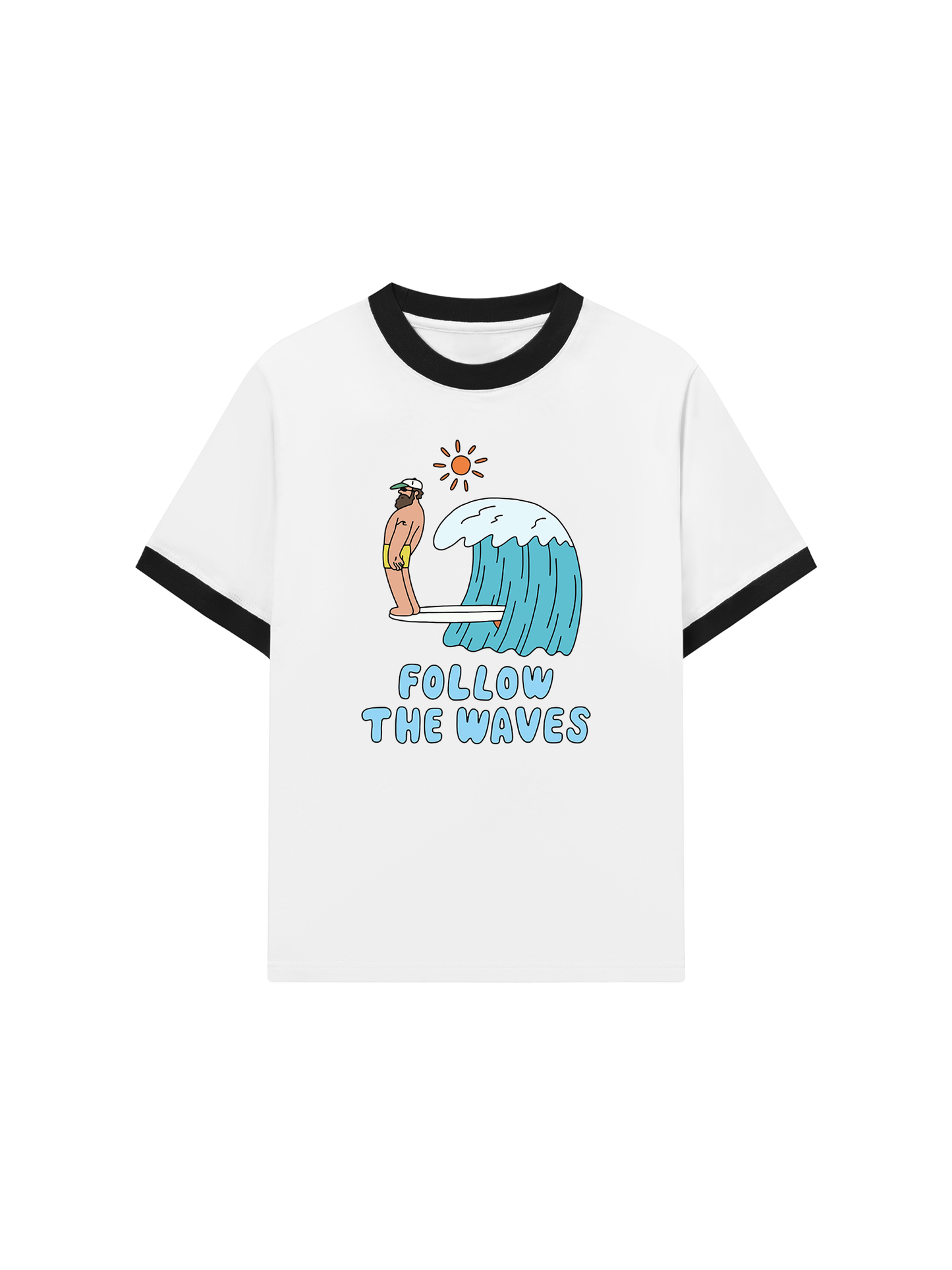 Áo Thun Ringer Relaxed Fit Summer Vibes