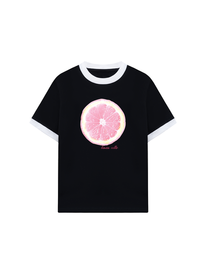 Áo Thun Ringer Relaxed Fit Pink Limon Cello