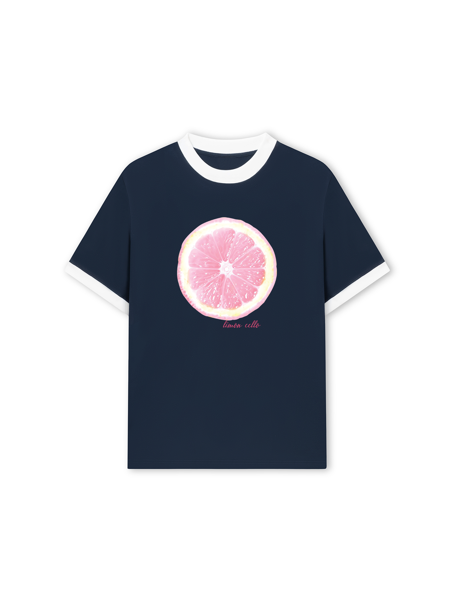 Áo Thun Ringer Relaxed Fit Pink Limon Cello