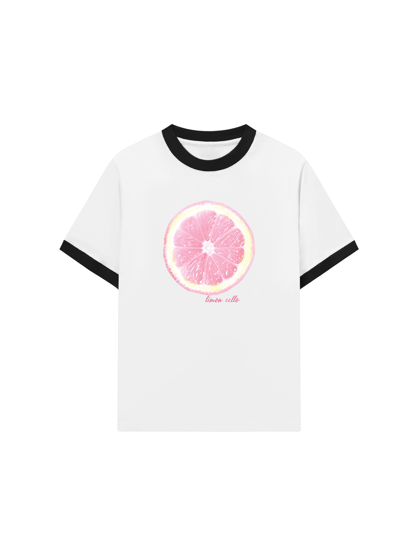 Áo Thun Ringer Relaxed Fit Pink Limon Cello