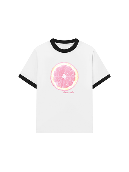 Áo Thun Ringer Relaxed Fit Pink Limon Cello