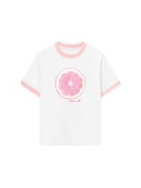 Áo Thun Ringer Relaxed Fit Pink Limon Cello