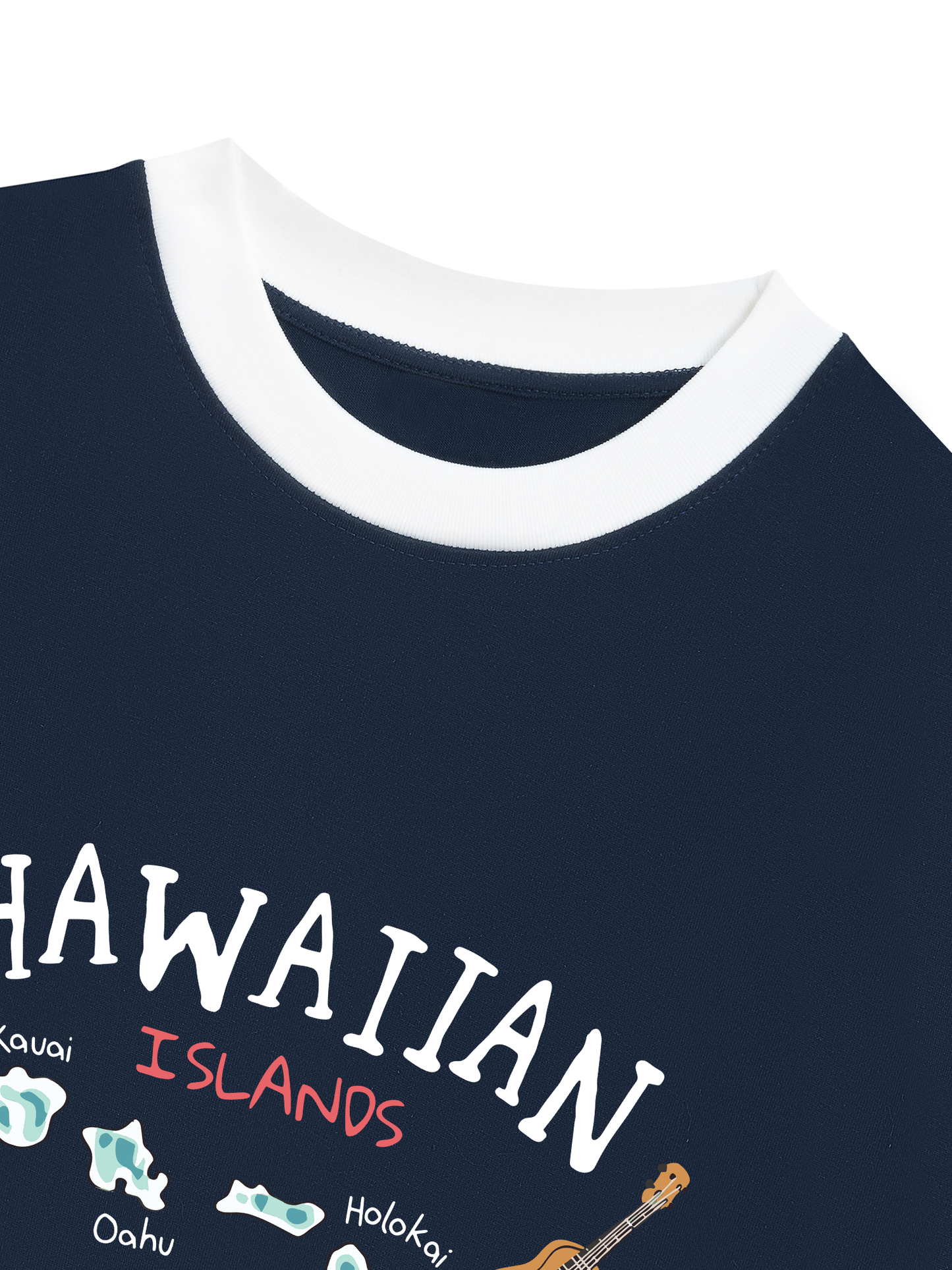 Áo Thun Ringer Relaxed Fit Summer Vibes Hawaiian