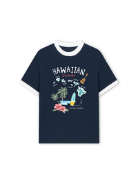 Áo Thun Ringer Relaxed Fit Summer Vibes Hawaiian
