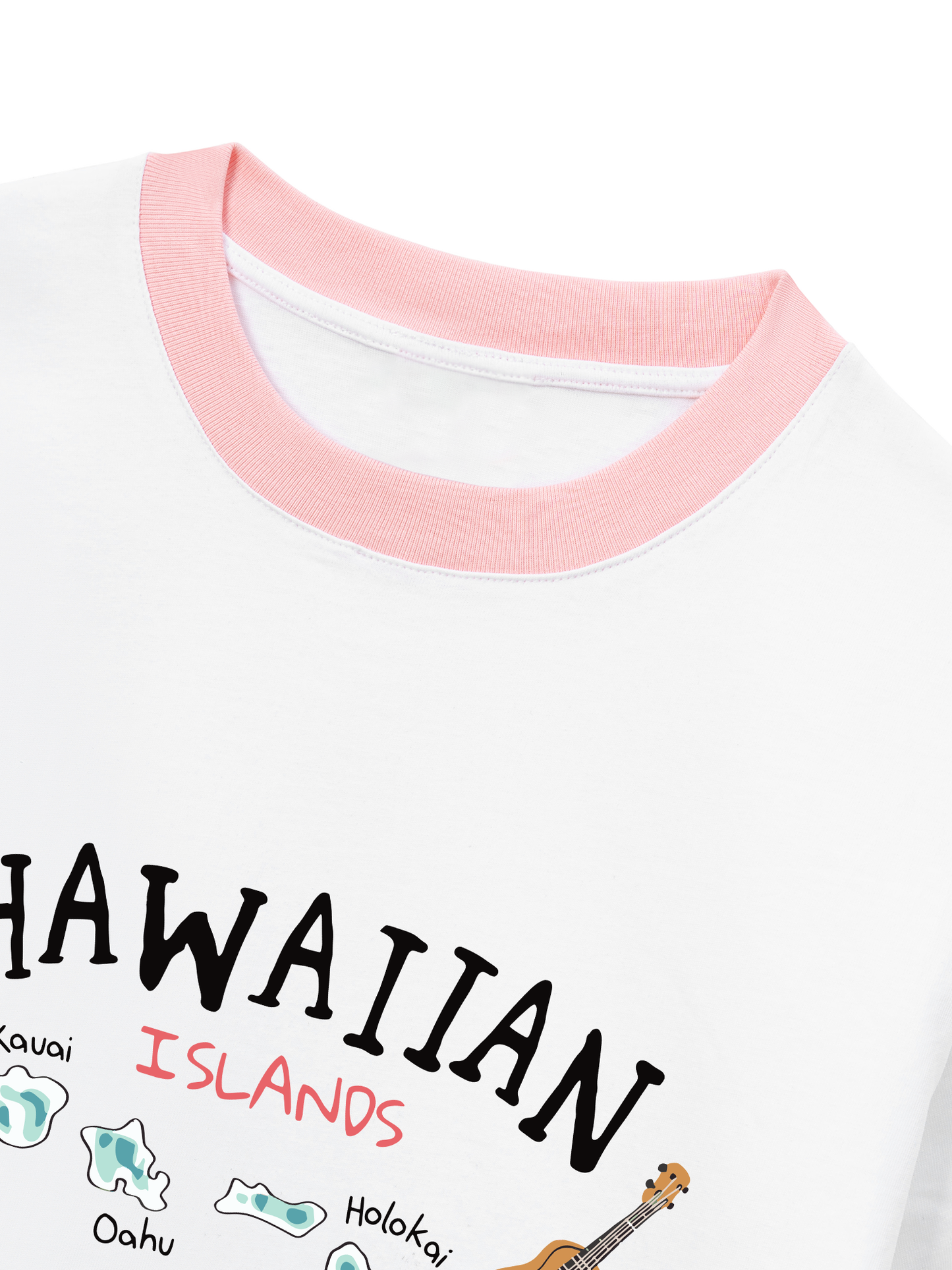 Áo Thun Ringer Relaxed Fit Summer Vibes Hawaiian