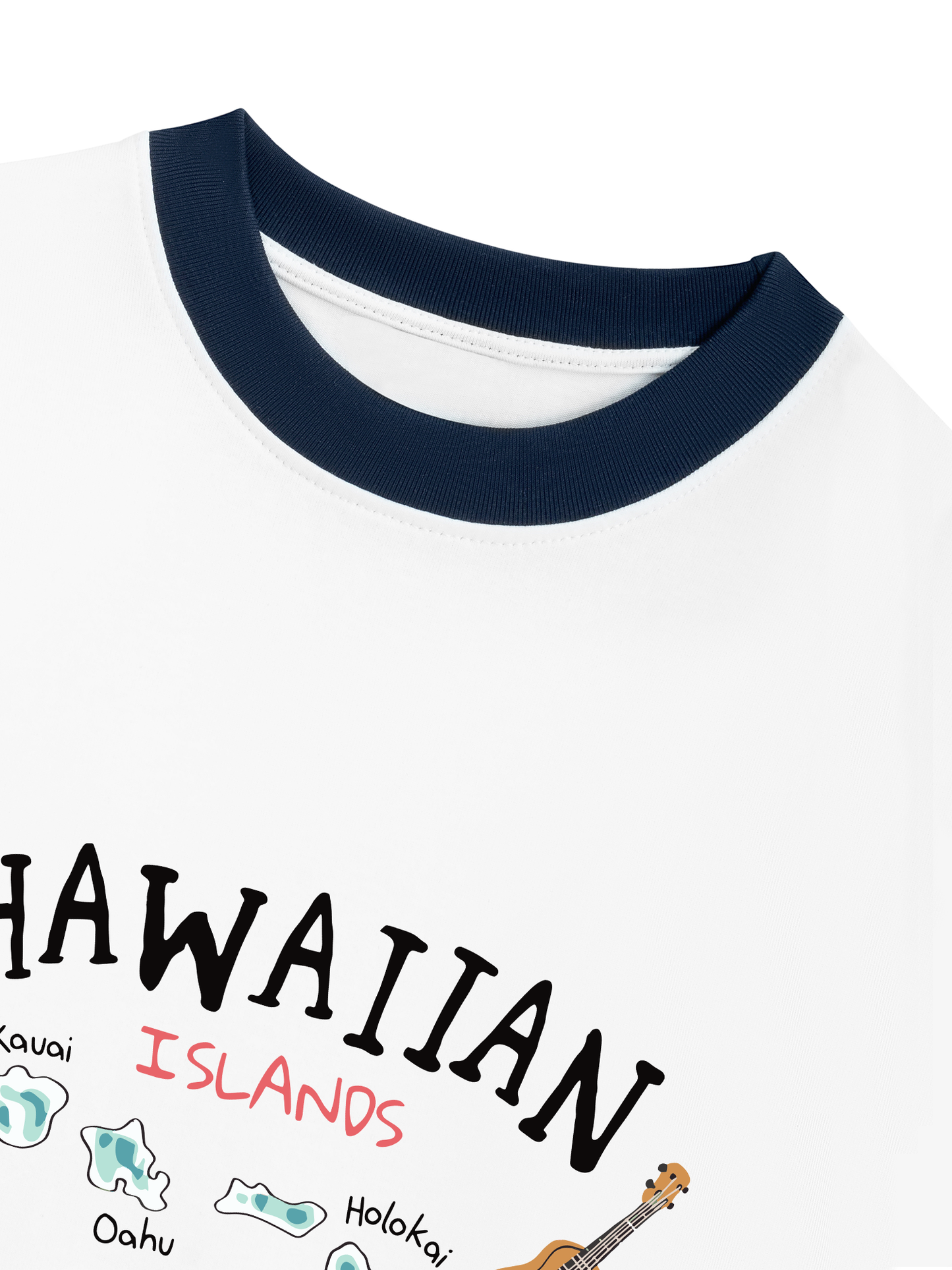 Áo Thun Ringer Relaxed Fit Summer Vibes Hawaiian