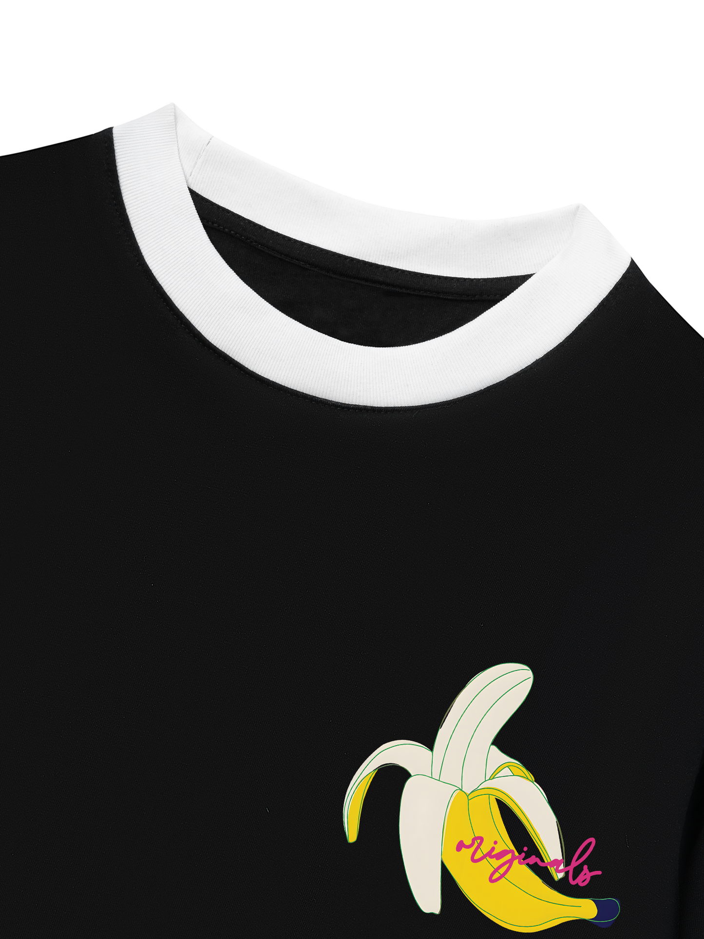 Áo Thun Ringer Relaxed Fit Summer Vibes Cute Banana