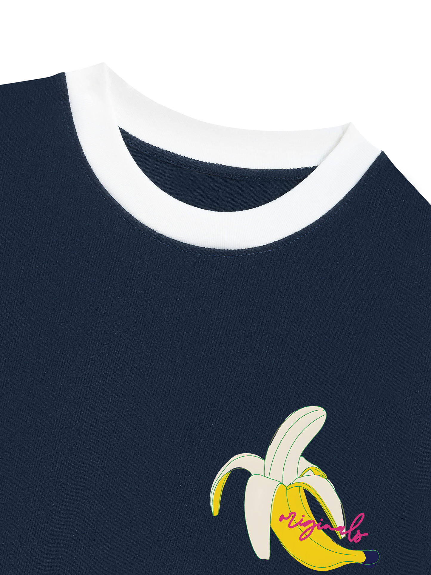 Áo Thun Ringer Relaxed Fit Summer Vibes Cute Banana