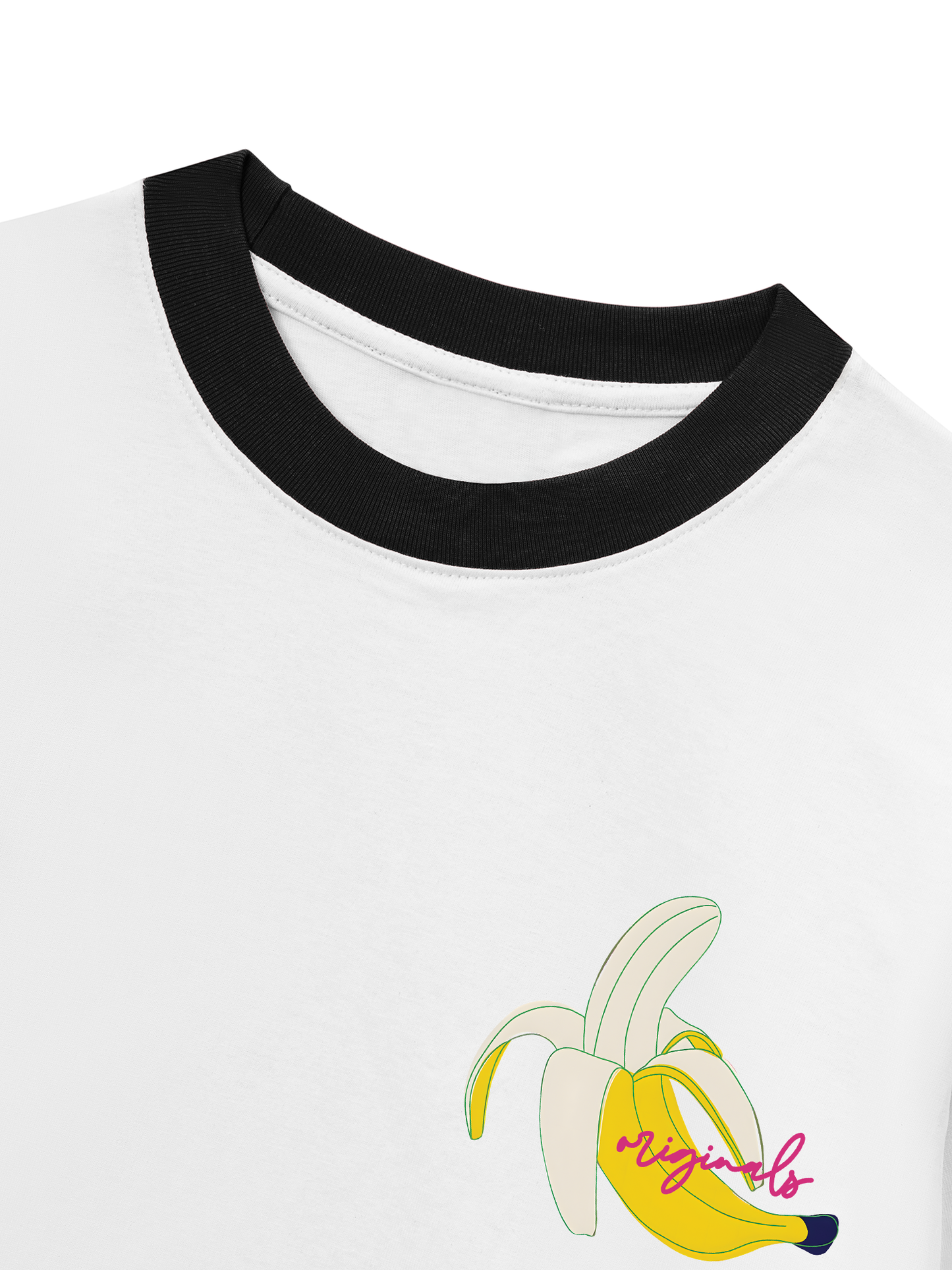 Áo Thun Ringer Relaxed Fit Summer Vibes Cute Banana