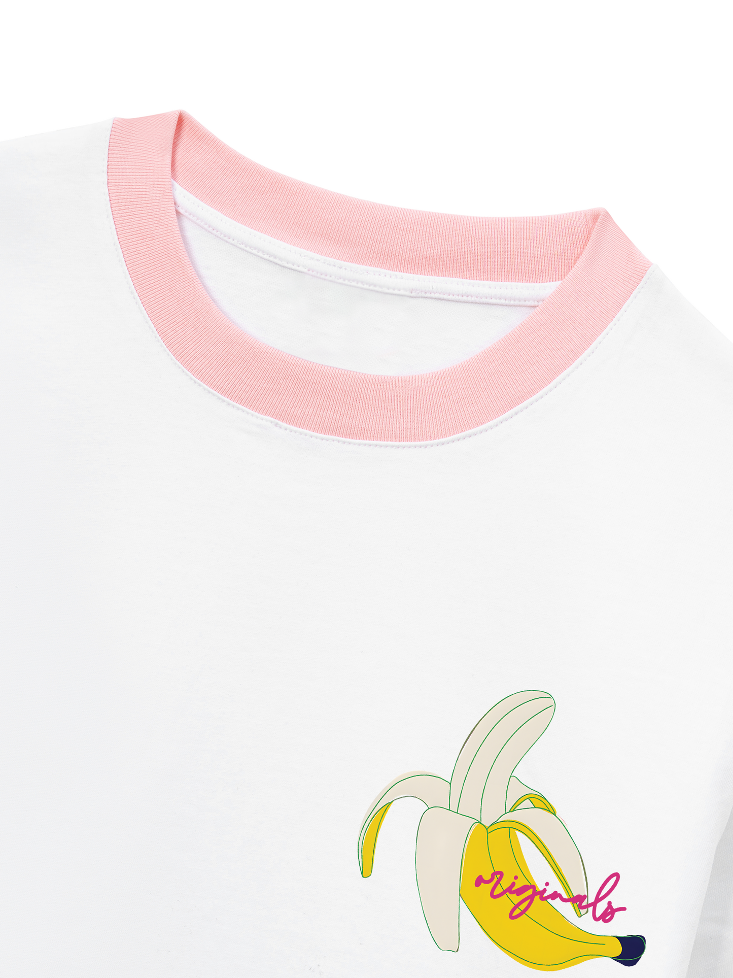 Áo Thun Ringer Relaxed Fit Summer Vibes Cute Banana