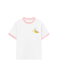 Áo Thun Ringer Relaxed Fit Summer Vibes Cute Banana