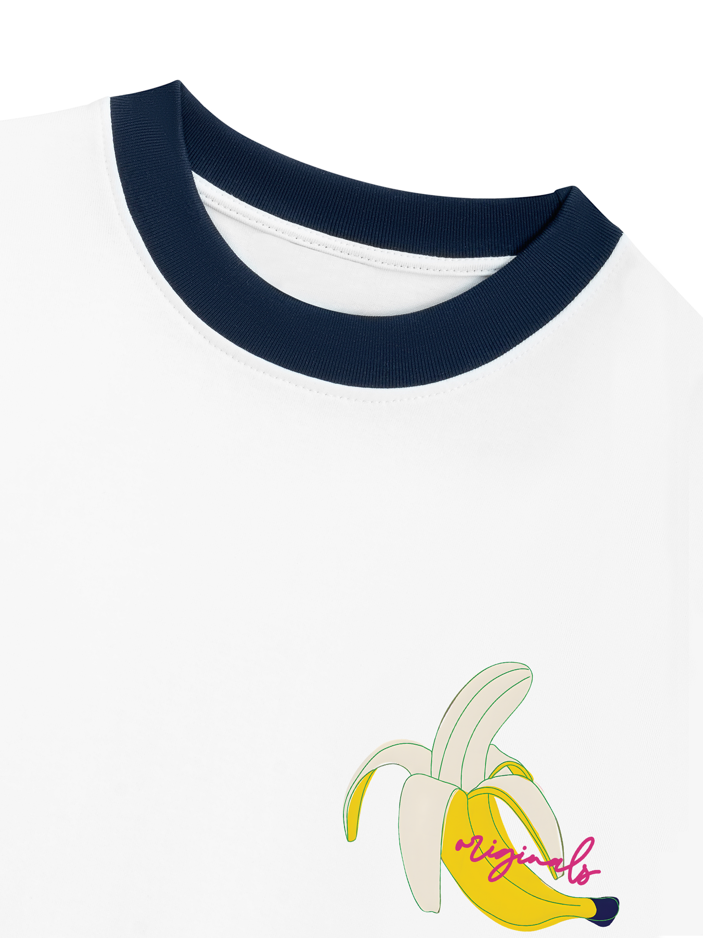 Áo Thun Ringer Relaxed Fit Summer Vibes Cute Banana