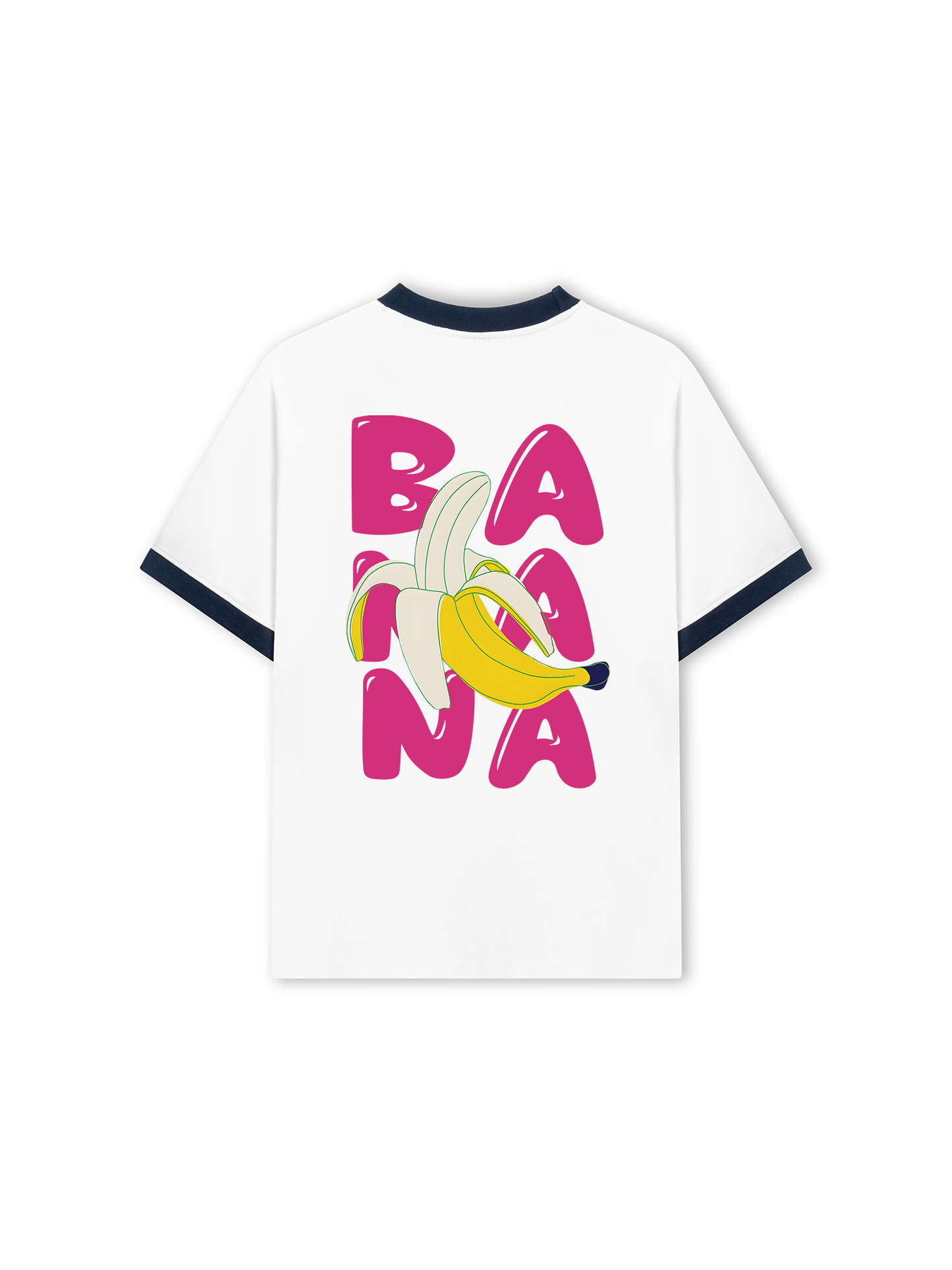 Áo Thun Ringer Relaxed Fit Summer Vibes Cute Banana