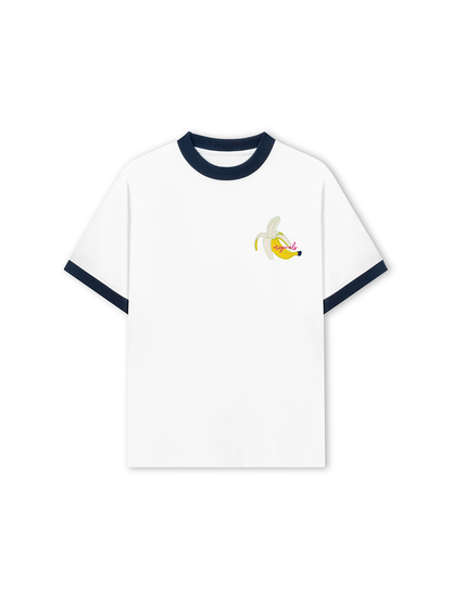 Áo Thun Ringer Relaxed Fit Summer Vibes Cute Banana