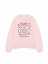 Áo Sweater Nỉ Hai Da Cute Girl Pink Bow And Animal