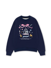 Áo Sweater Nỉ Hai Da Cute Girl Pink Bow And Animal