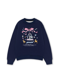 Áo Sweater Nỉ Hai Da Cute Girl Pink Bow And Animal