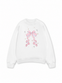 Áo Sweater Nỉ Hai Da Cute Girl Pink Bow Bunny