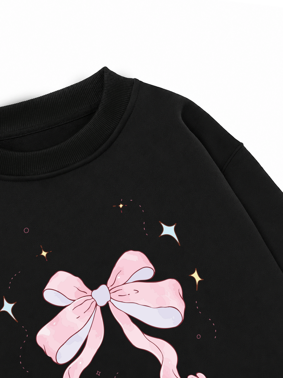 Áo Sweater Nỉ Hai Da Cute Girl Pink Bow Bunny
